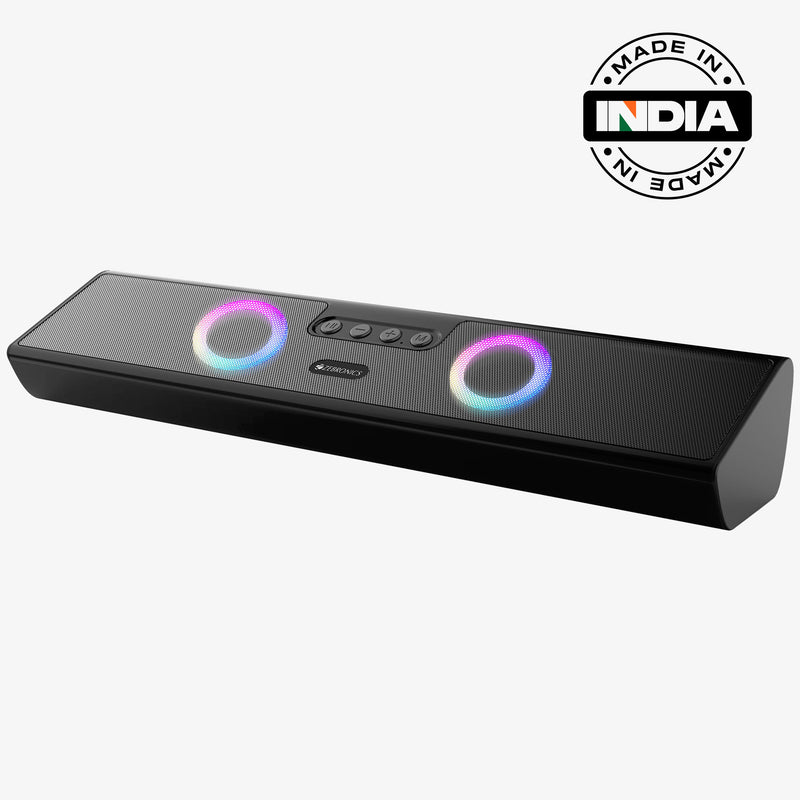 Zebronics Astra 35 Portable Bluetooth Speaker with 16W Output, Dual Drivers and RGB LED Lights sound bar price comparison image - view 9