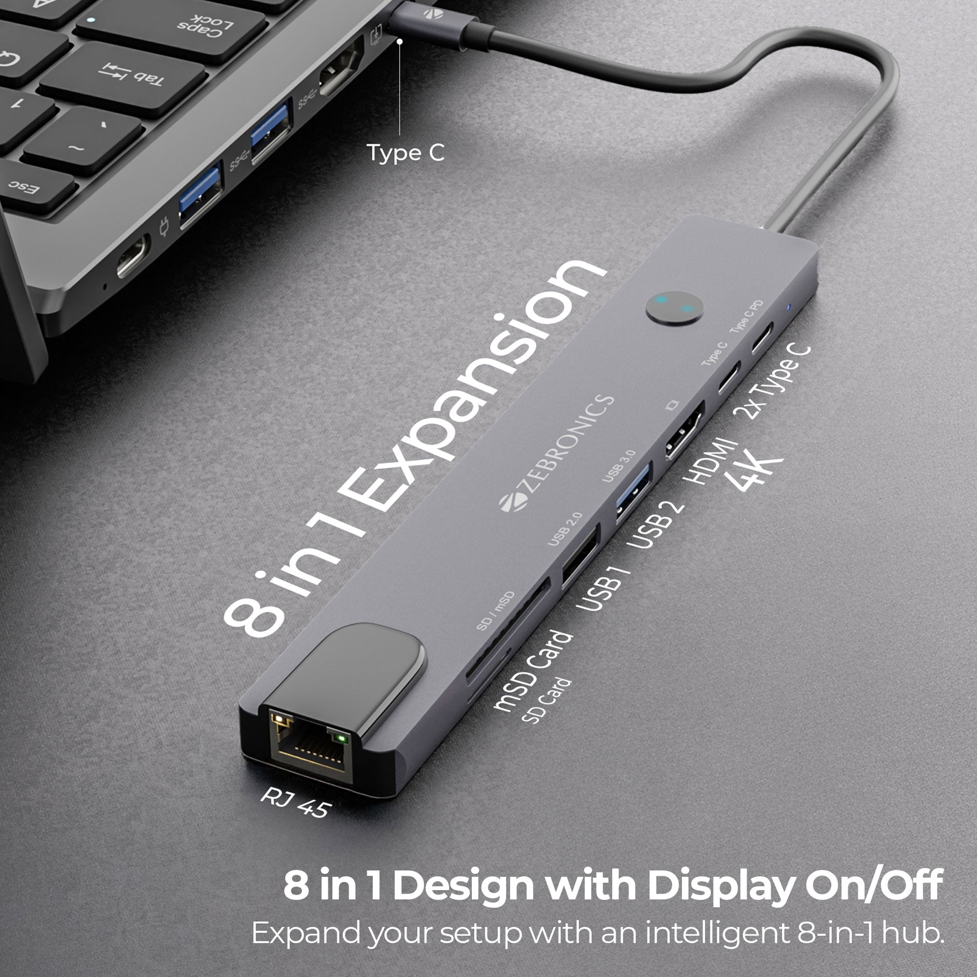CT81 Plus -  8-in-1 Type-C Multiport Hub