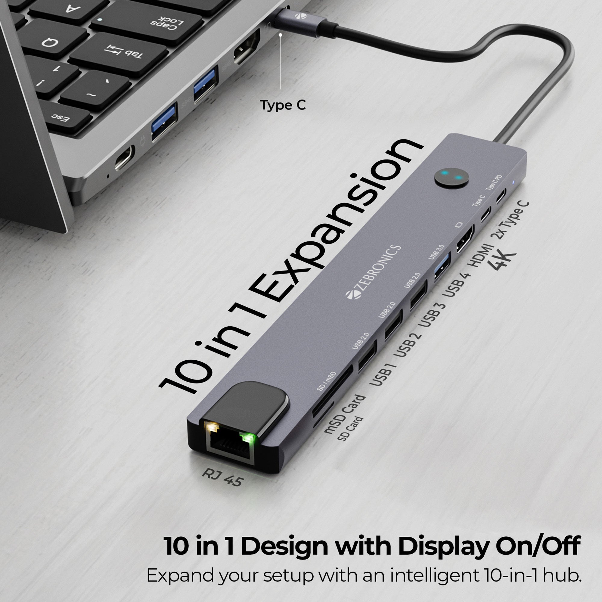 CT101 Plus - 10-in-1 Type-C Multiport Hub