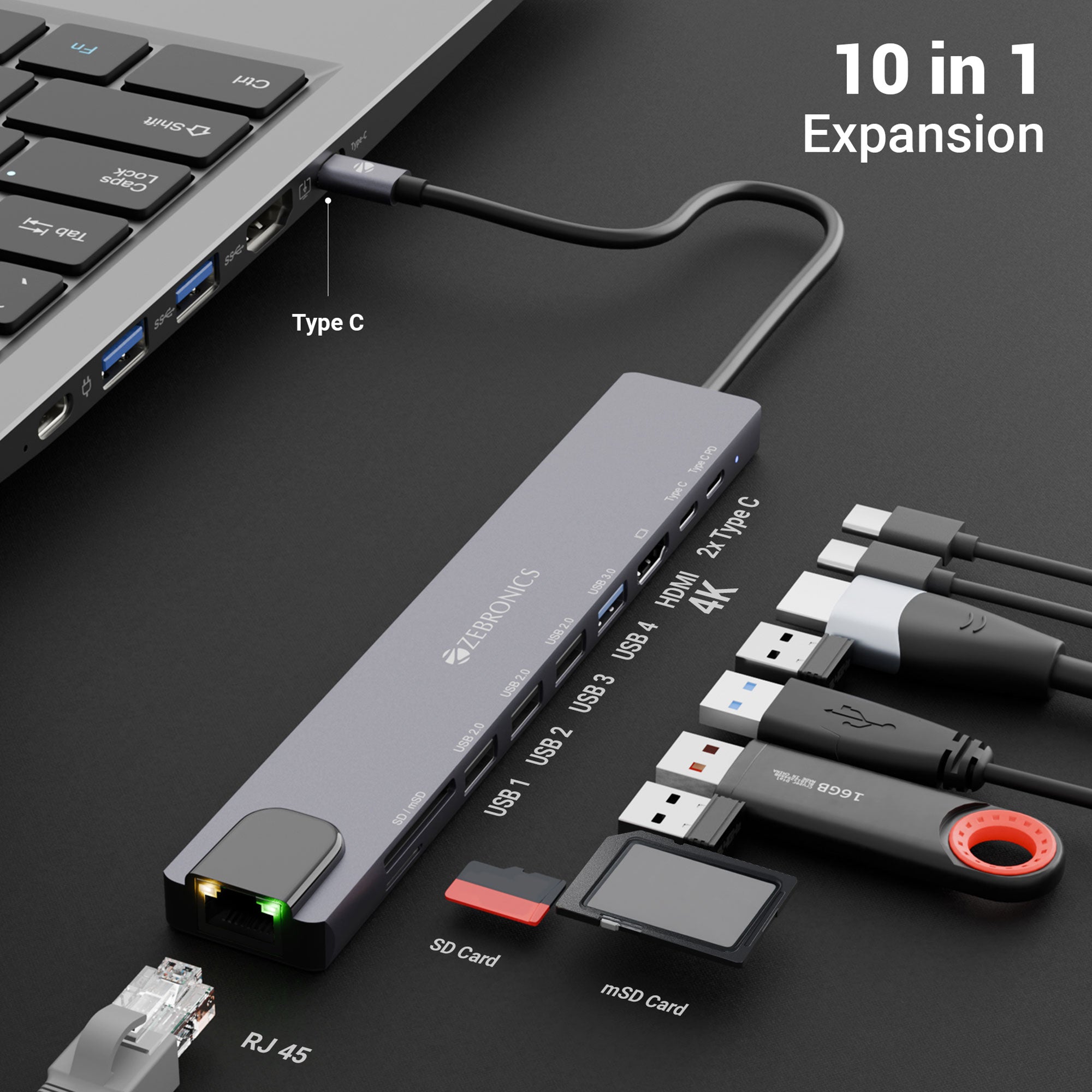 CT101 - 10 in 1 Multiport HUB