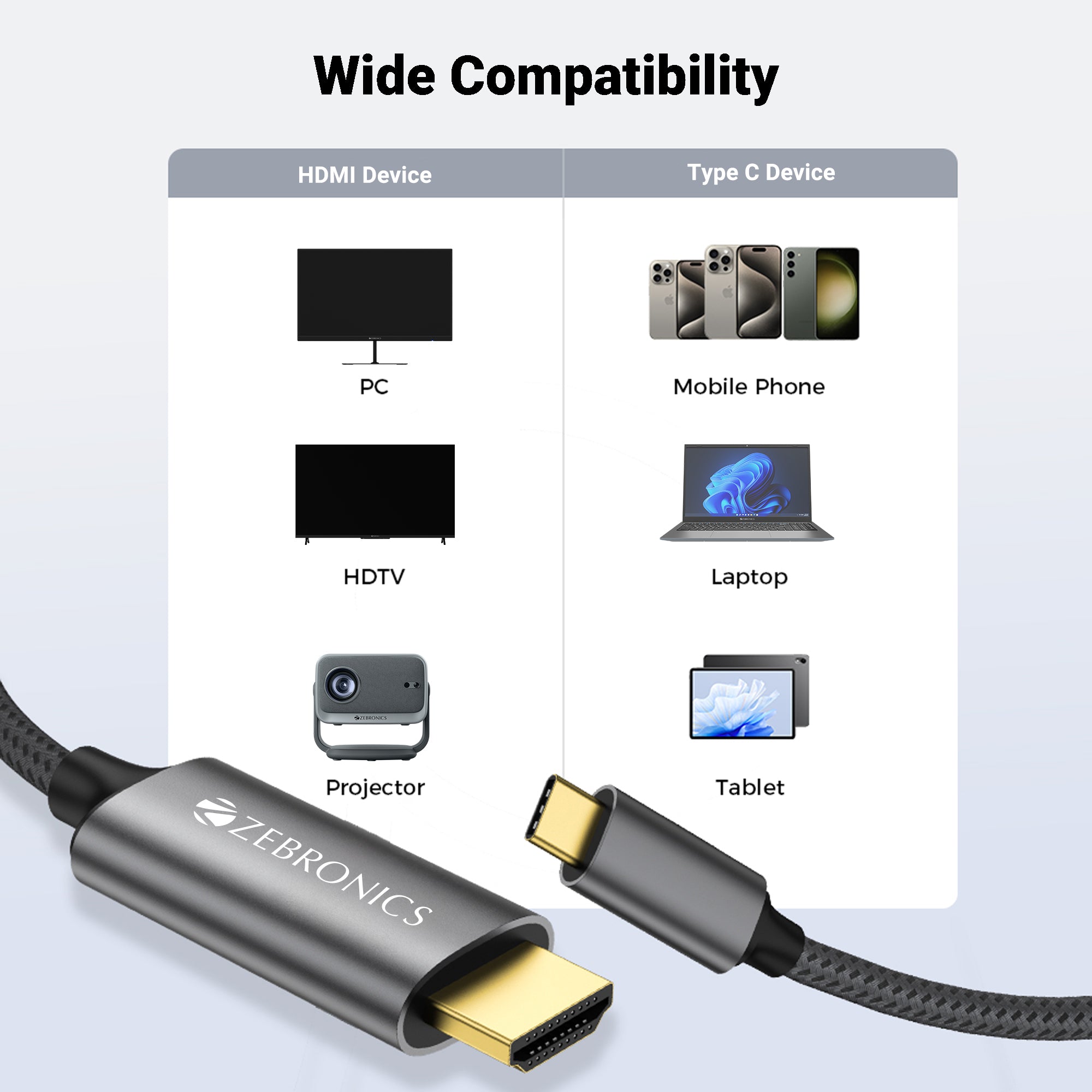 CHA20 Type C to HDMI Cable