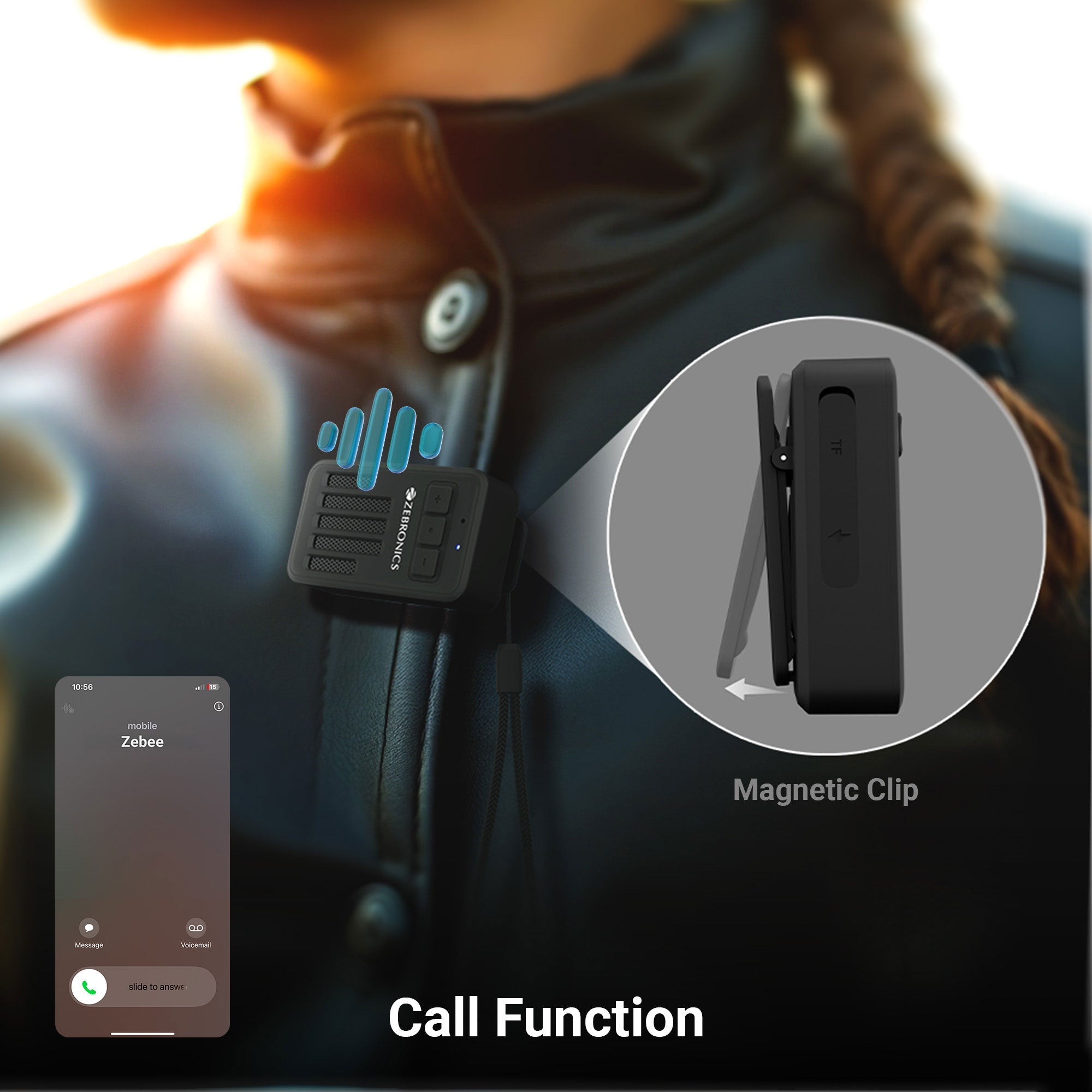 Clipper 4W Wearable Bluetooth Speaker with Magnetic Clip-on