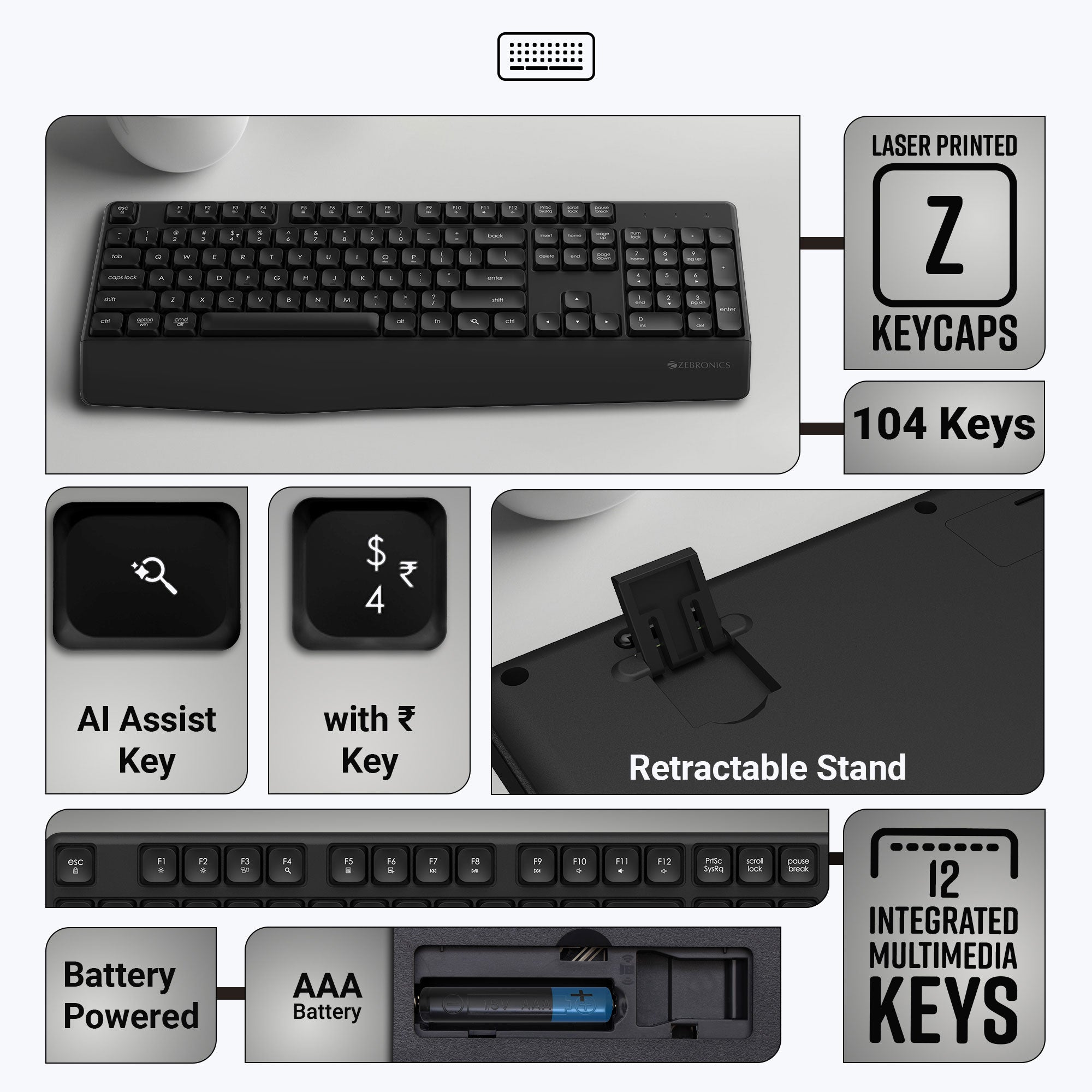 Zeb-Companion-202 - Keyboard and Mouse Combo - Zebronics