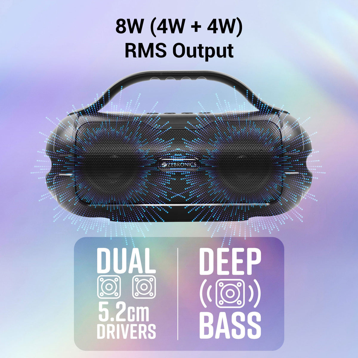 Zebronics County Plus wireless speaker with 8W output