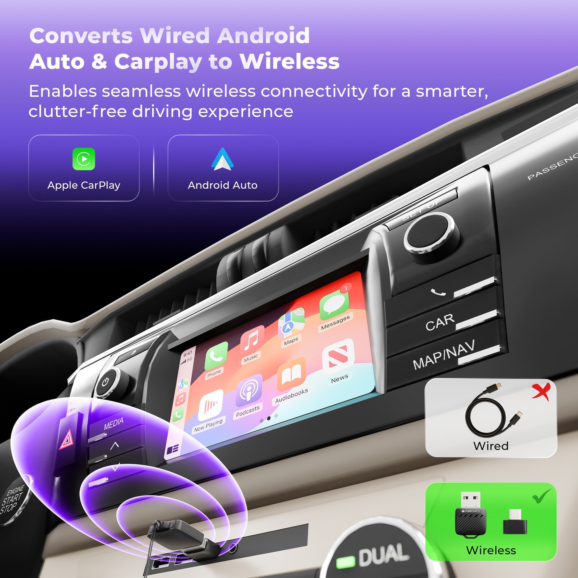 DriveCast 02 Wireless Receiver (Apple CarPlay & Android Auto)