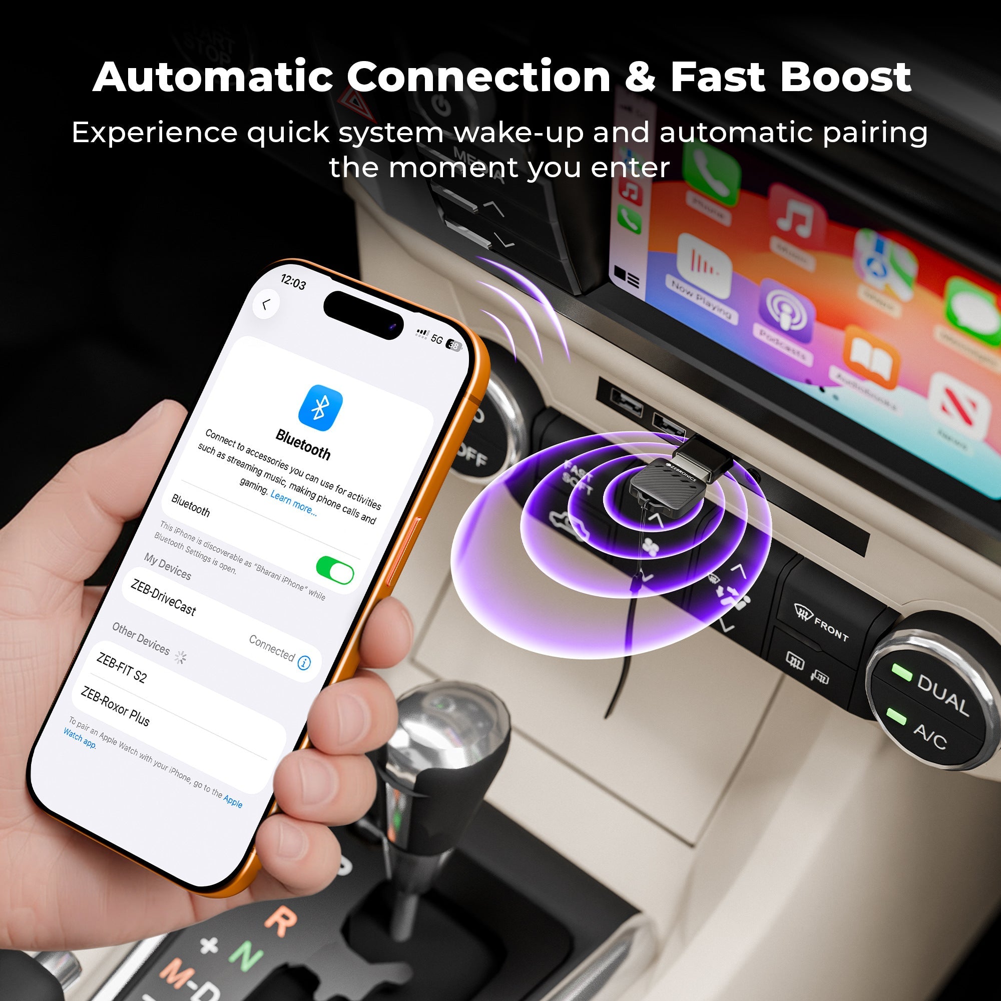 DriveCast 02 Wireless Receiver (Apple CarPlay & Android Auto)