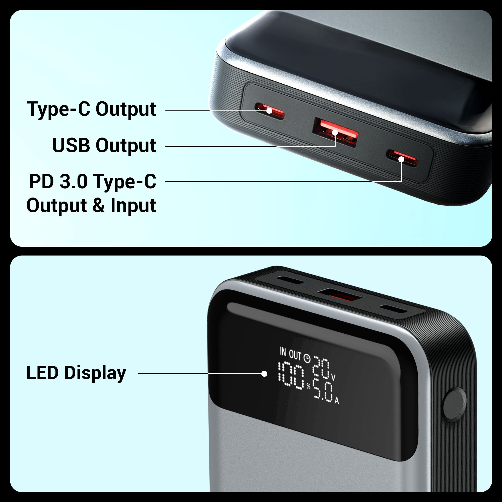 EnergiPod 27R3 Power Bank 27000 mAh 100W Fast Charging, for Laptop / Mobile