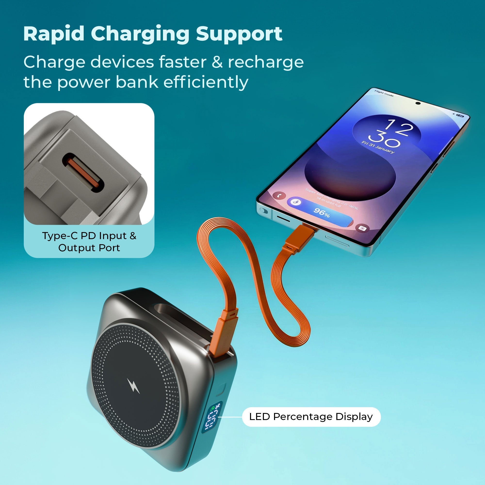 EnergiSafe 10R3 10000mAH Power Bank