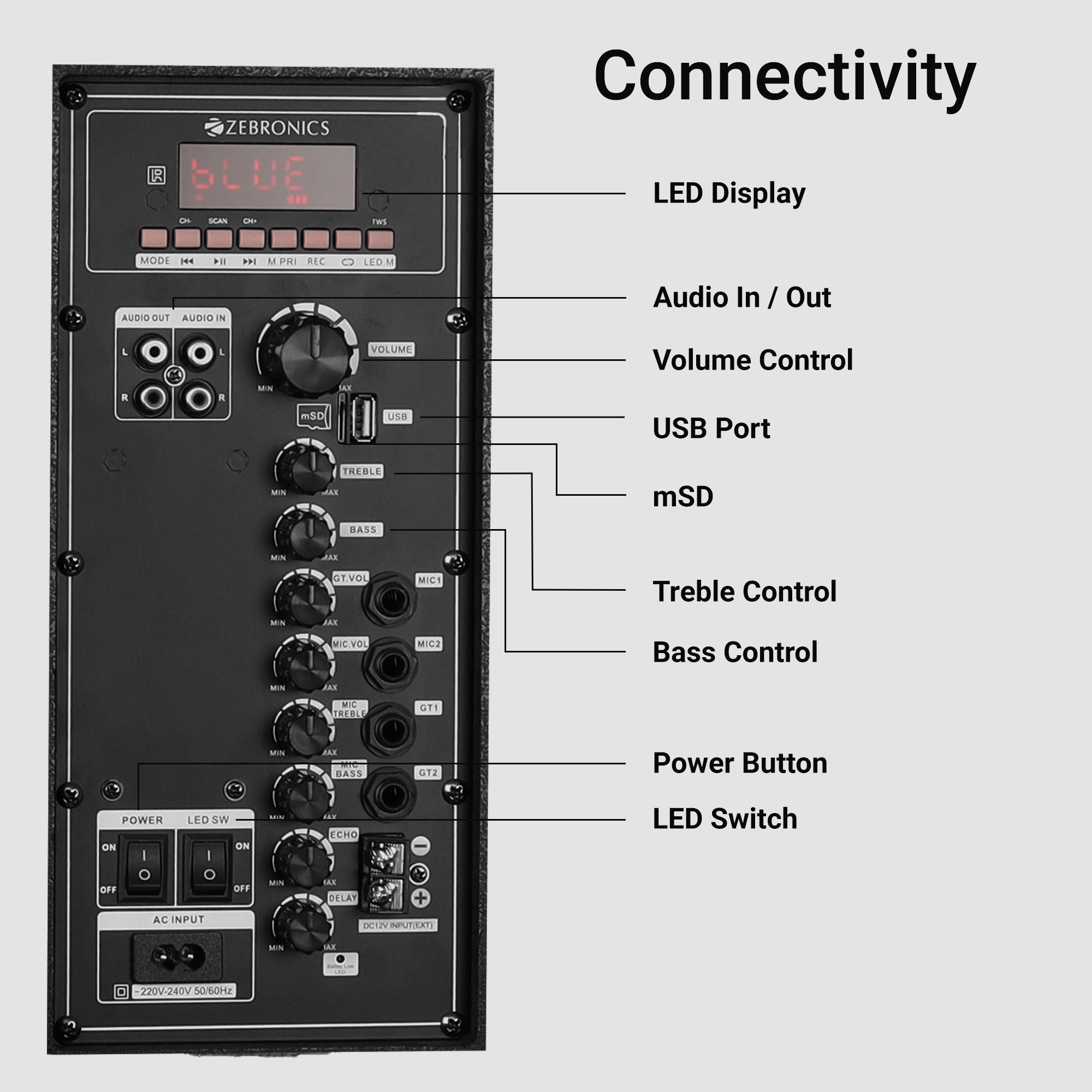 Zeb-Ginox Plus - Trolley Speaker - Zebronics