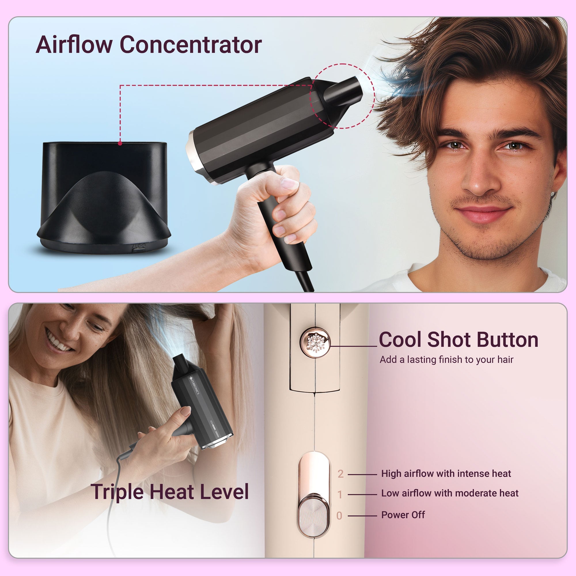 Zeb-HD201- - Hair Dryer - Zebronics