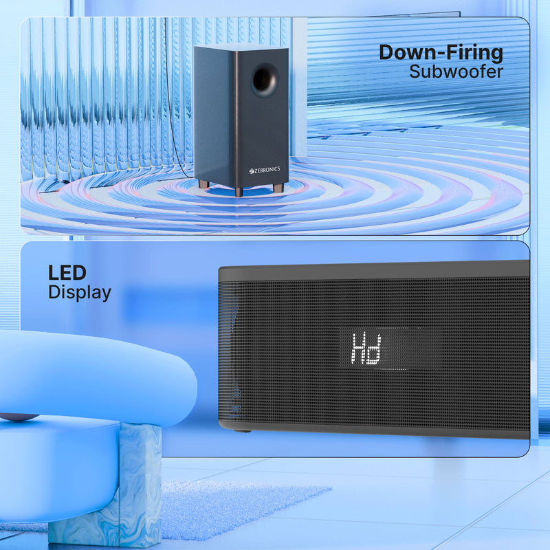 Zebronics Juke Bar 9010C 140W RMS Bluetooth Soundbar System with Dolby Audio and HDMI ARC sound bar thumbnail 9