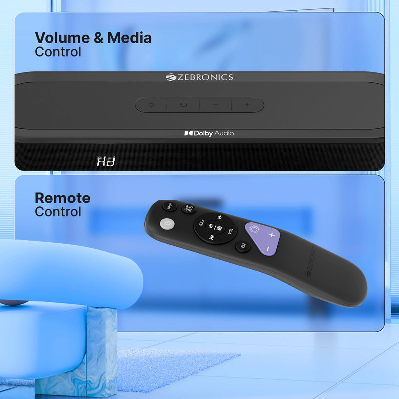 Zebronics Juke Bar 9010C 140W RMS Bluetooth Soundbar System with Dolby Audio and HDMI ARC sound bar thumbnail 11