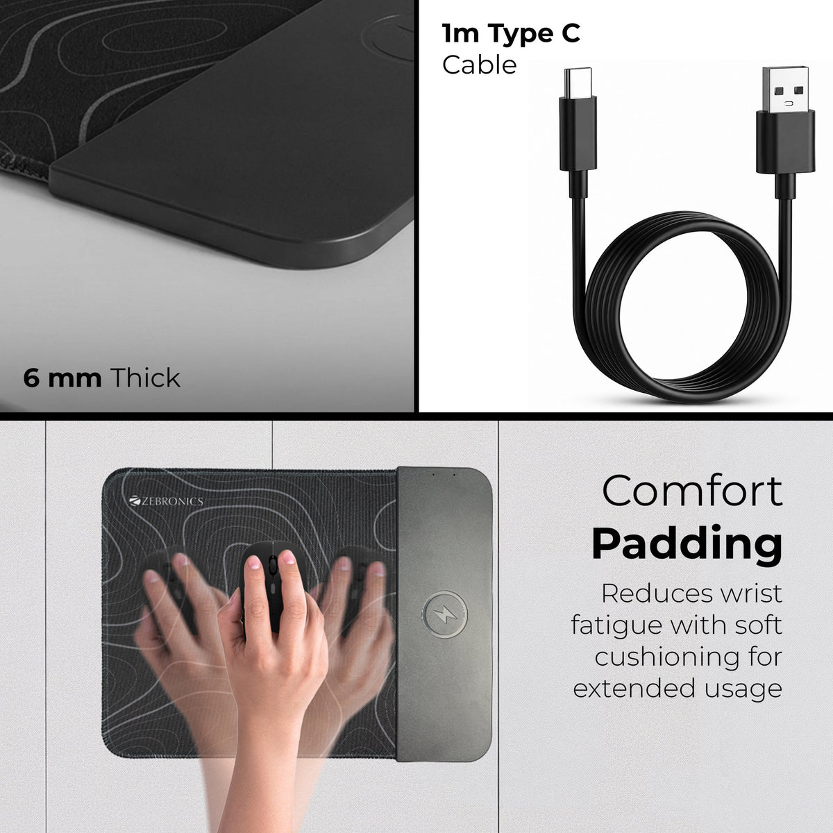 MSP W150 Wireless Charging Mouse Pad