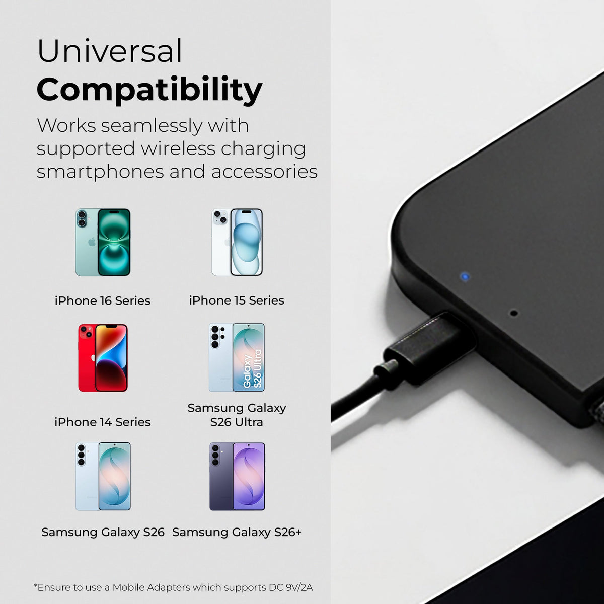 MSP W150 Wireless Charging Mouse Pad