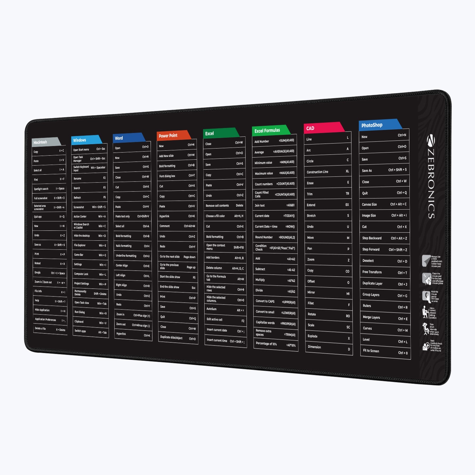 MSP XL 'R (Shortcut Key) Mouse Pad