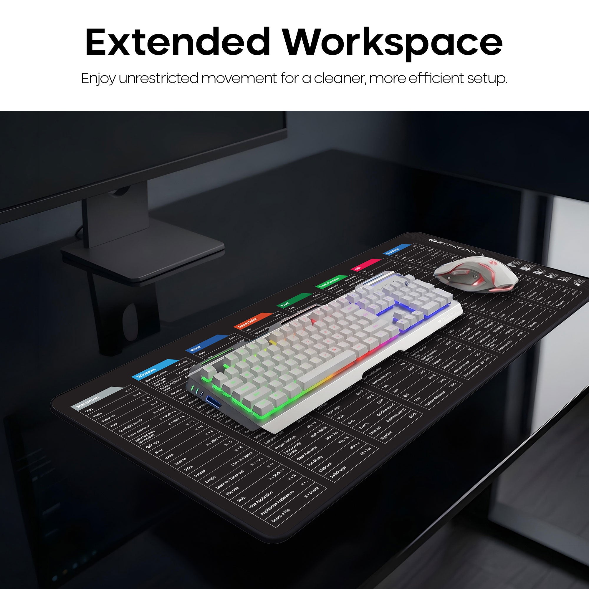 MSP XL 'R (Shortcut Key) Mouse Pad