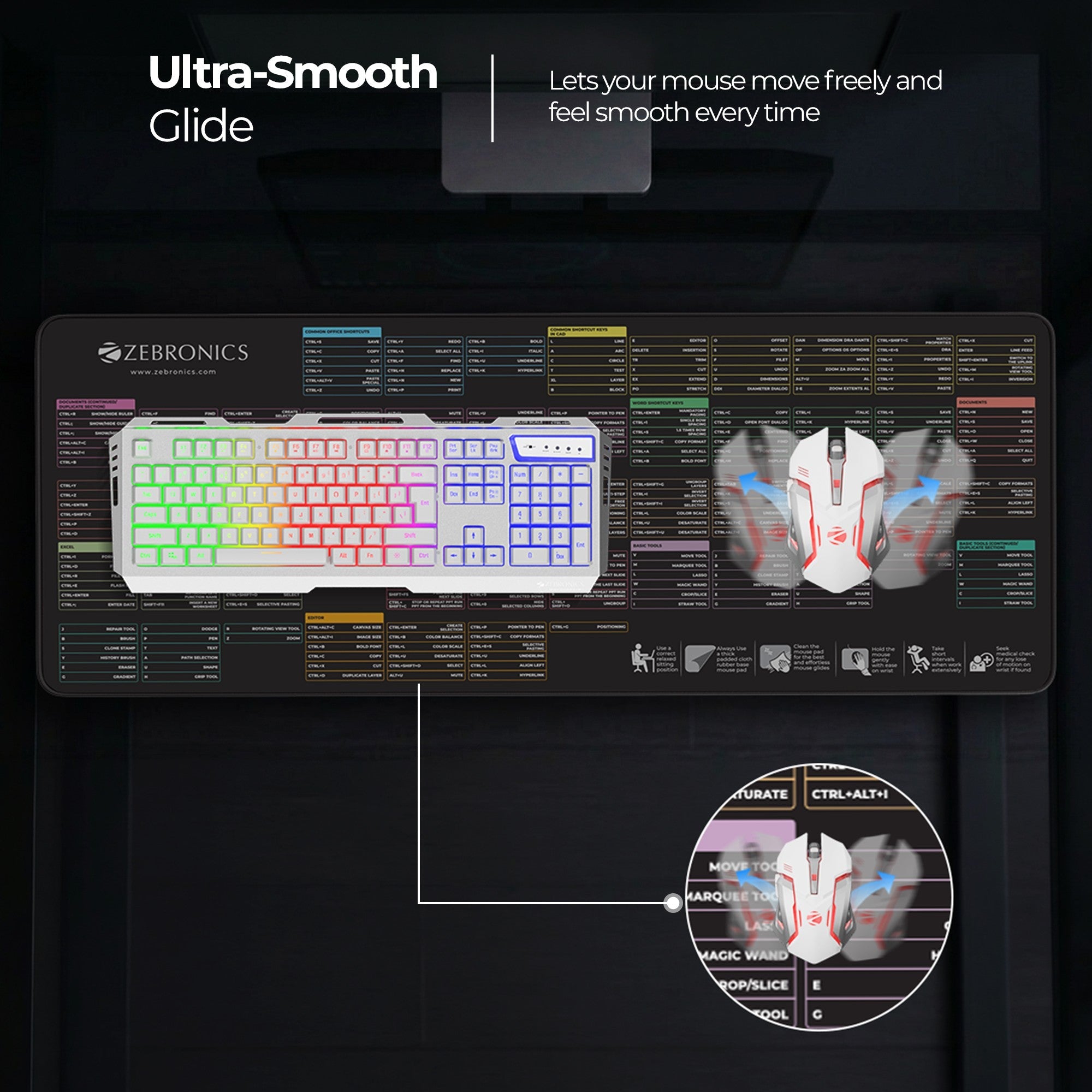 MSP XL (Shortcut Key) Mouse Pad