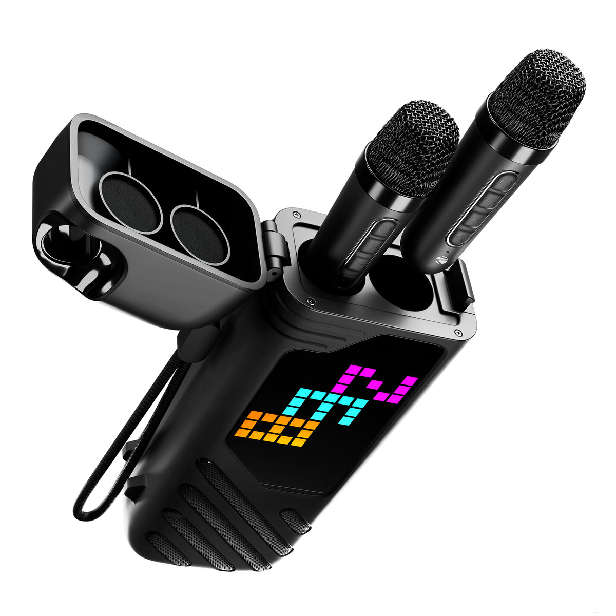 Music Bomb X50 Portable Speaker (20W) with 2 Wireless Mics