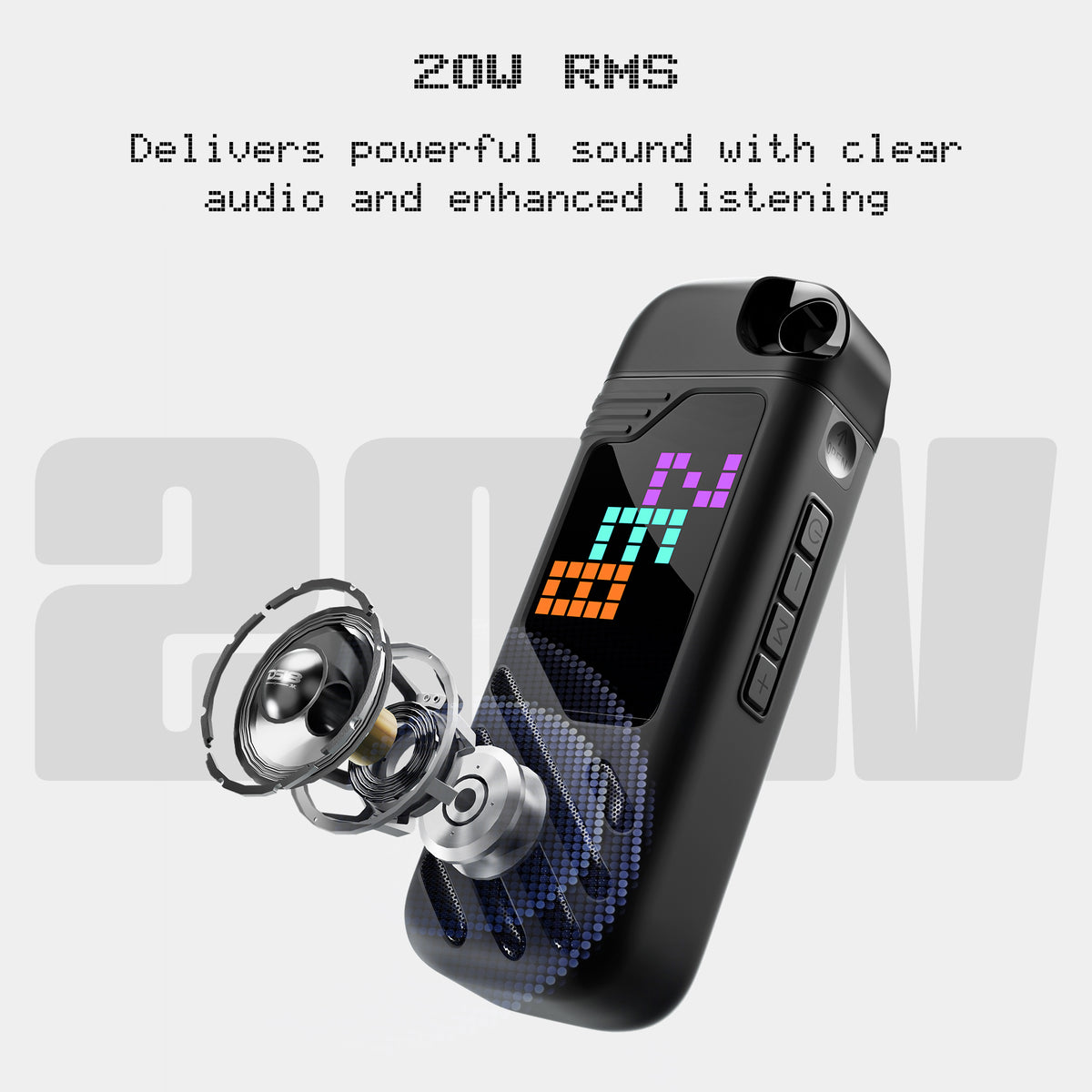 Music Bomb X50 Portable Speaker (20W) with 2 Wireless Mics
