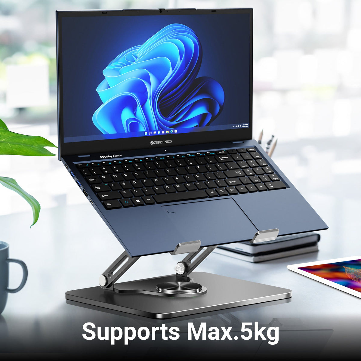 Zebronics NS3000 Pro Rotatable Laptop Stand for Ergonomic Use