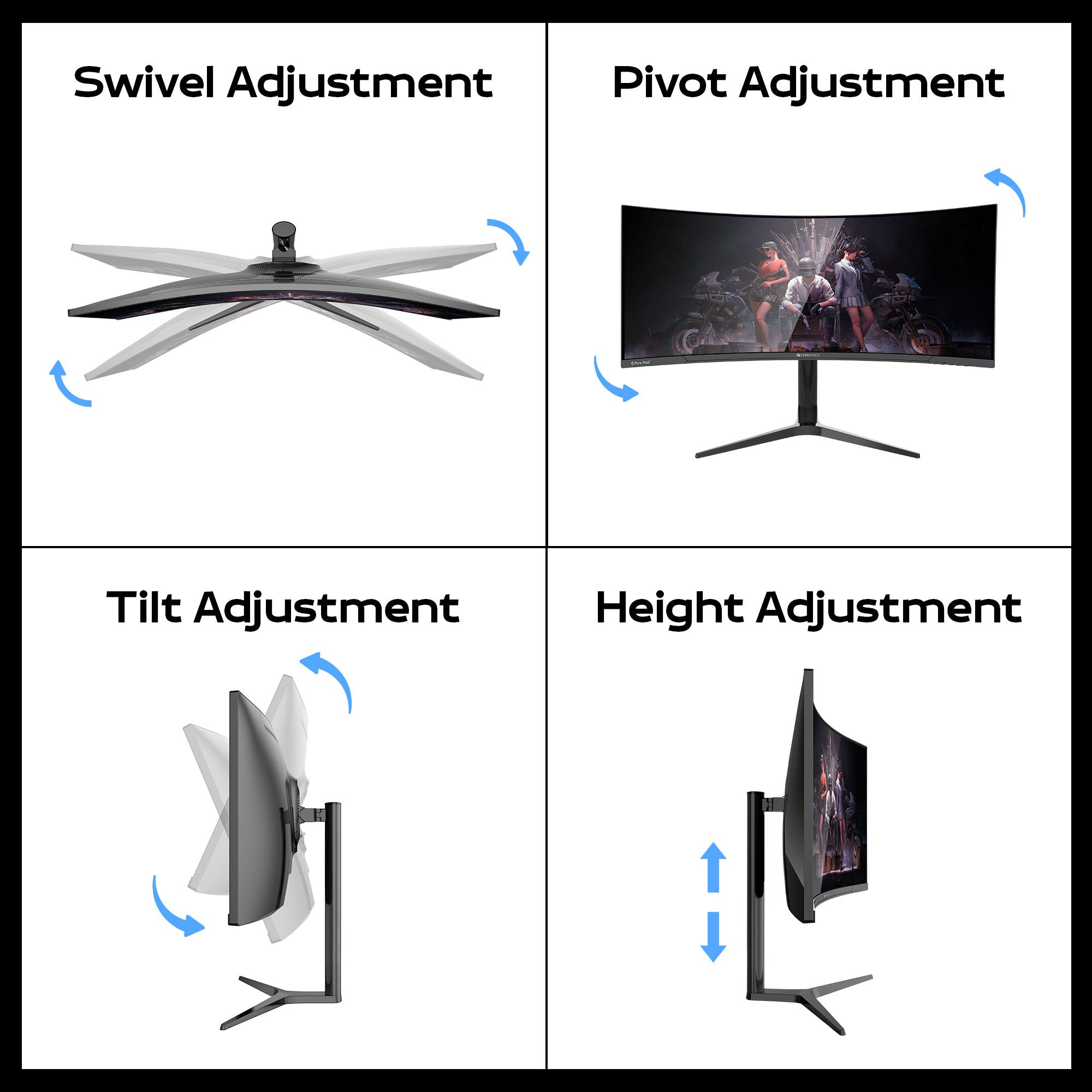 Zeb-PA234  - Curved Wide Monitor - Zebronics