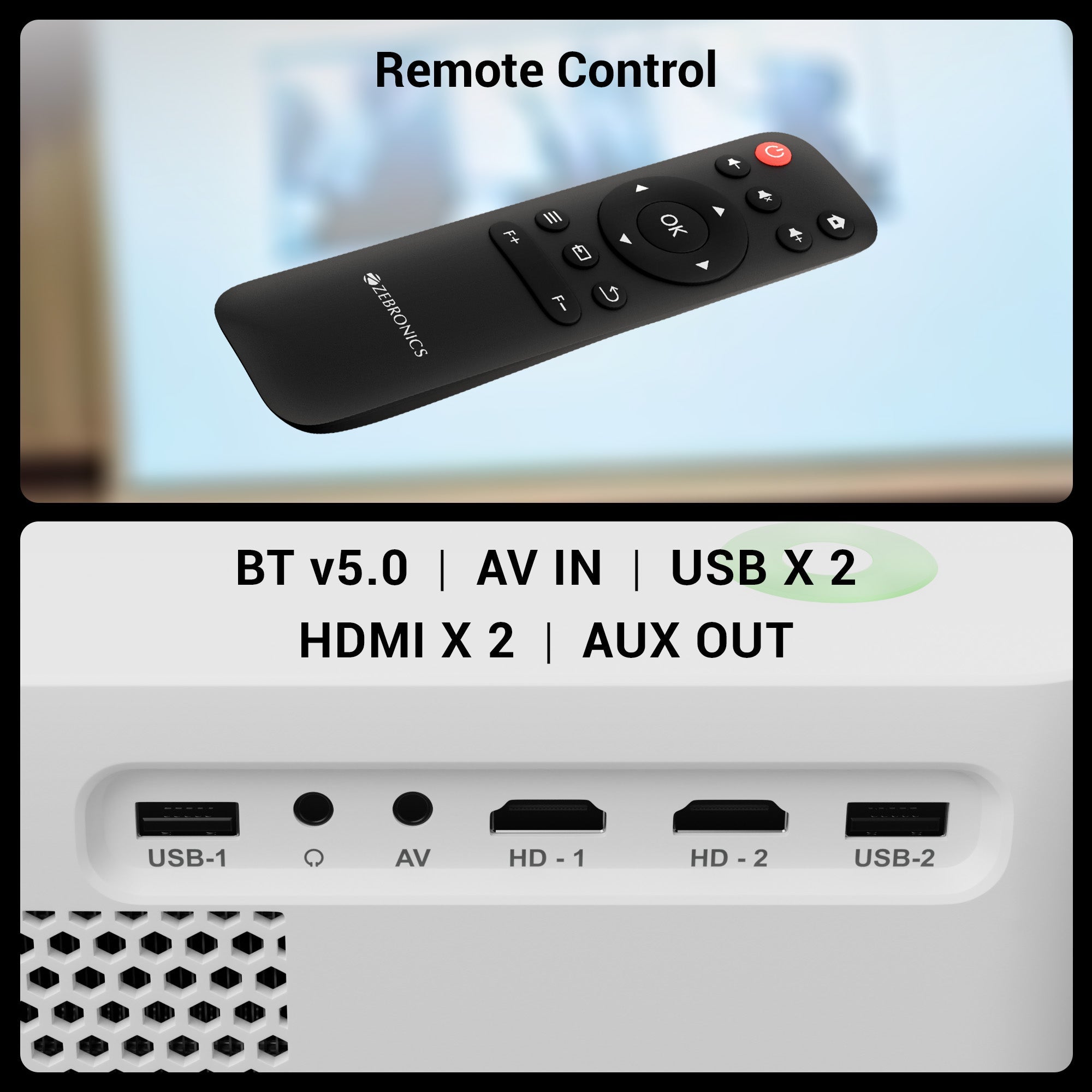 Zebronics- Zeb Pixaplay 65 - LED Projector