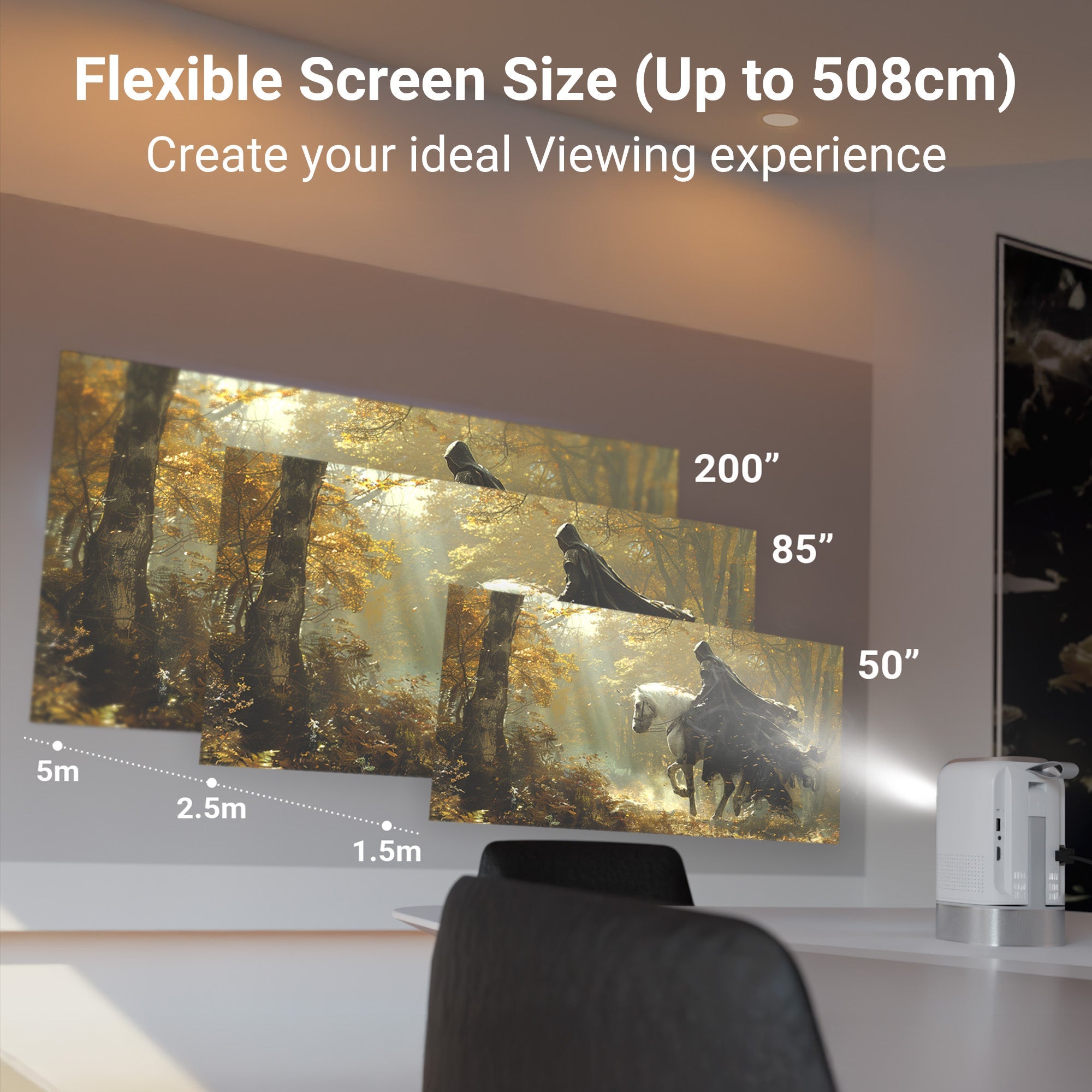 PixaPlay 75 Smart LED Projector