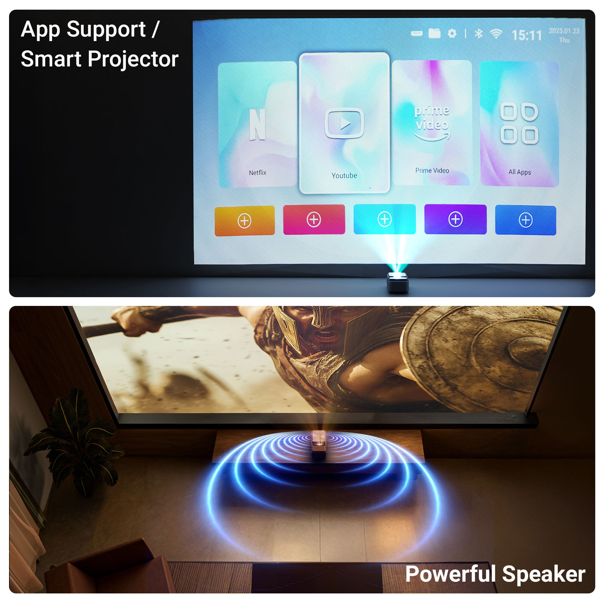 PixaPlay Pro 500 Ultra Short Throw Projector