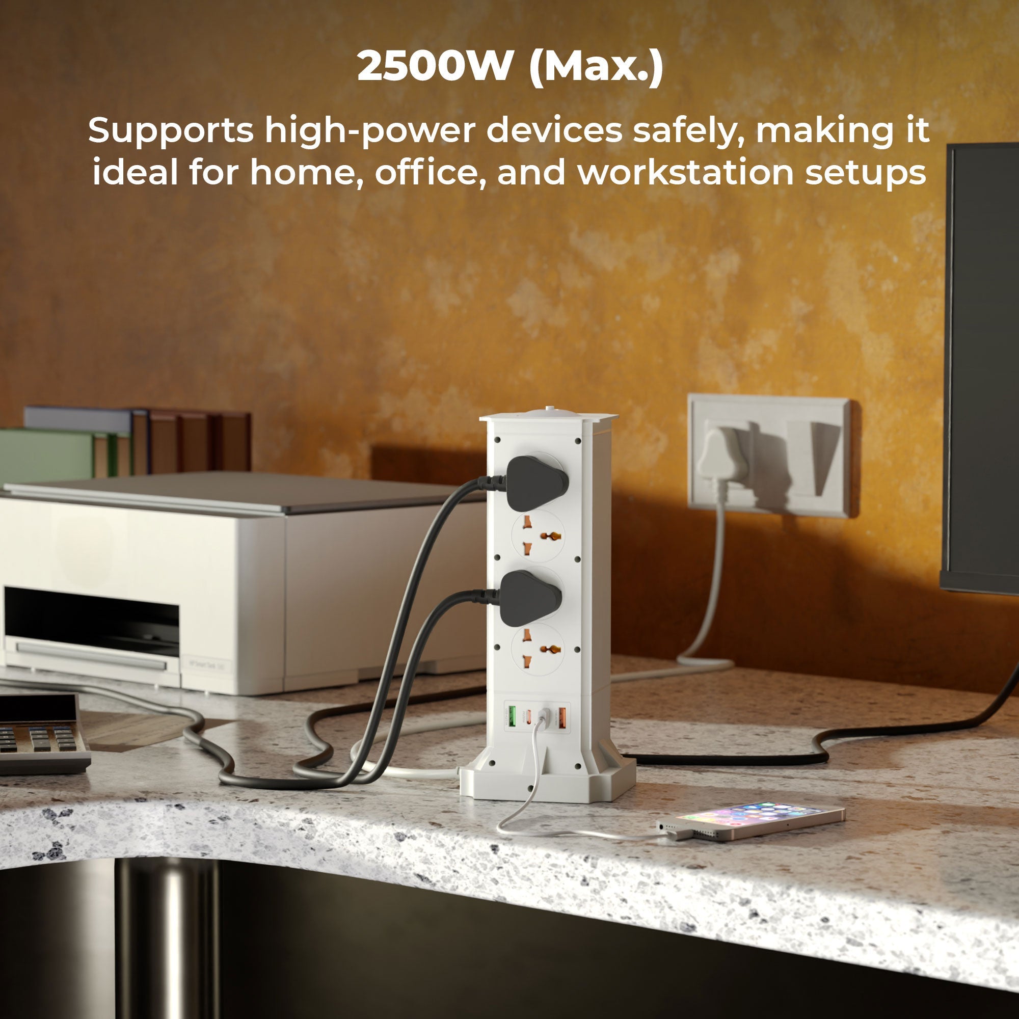 Power Block 483 Multi-Plug Power Extension Socket