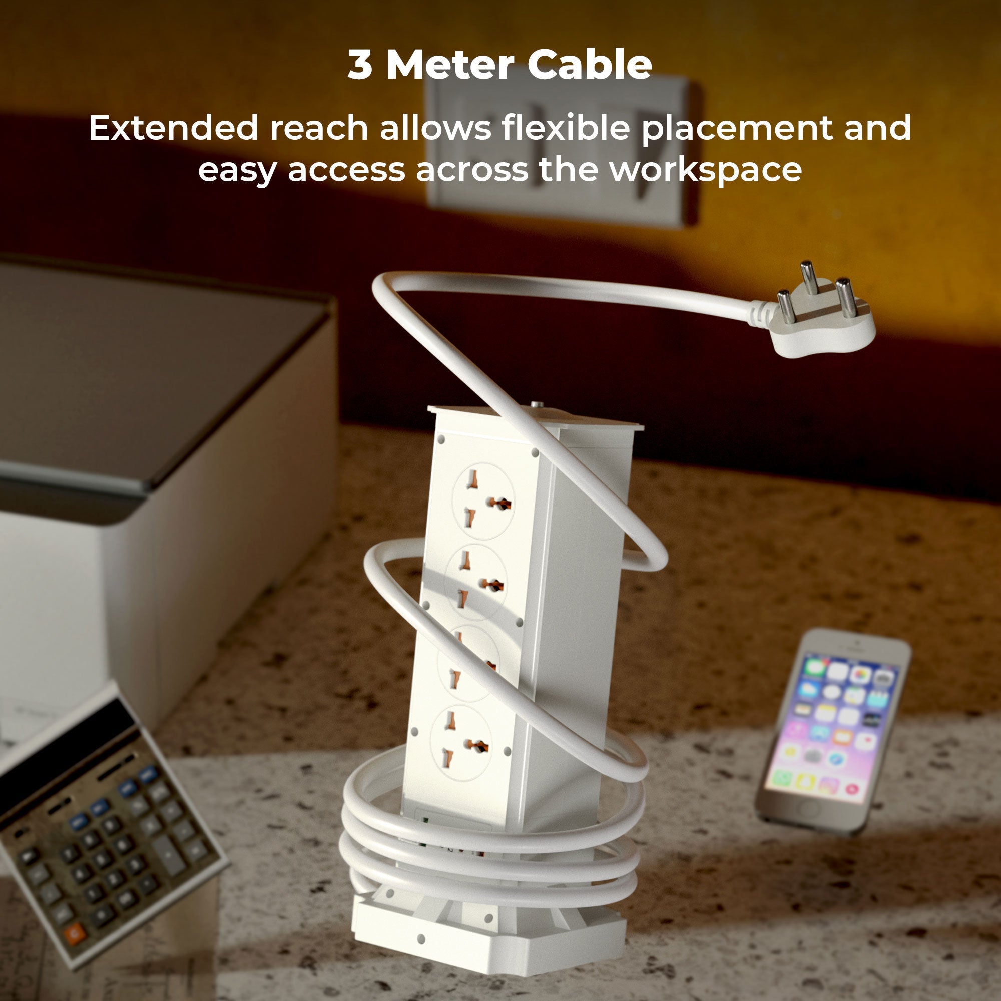 Power Block 483 Multi-Plug Power Extension Socket