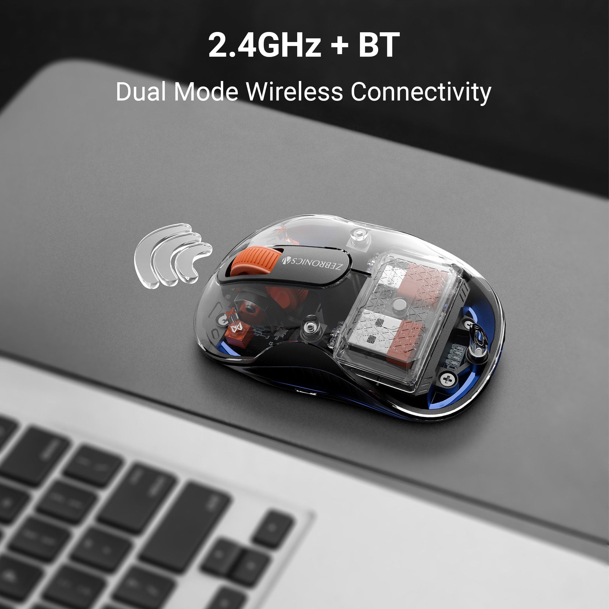 Sheer Plus Wireless Transparent Mouse (Wireless + Bluetooth)