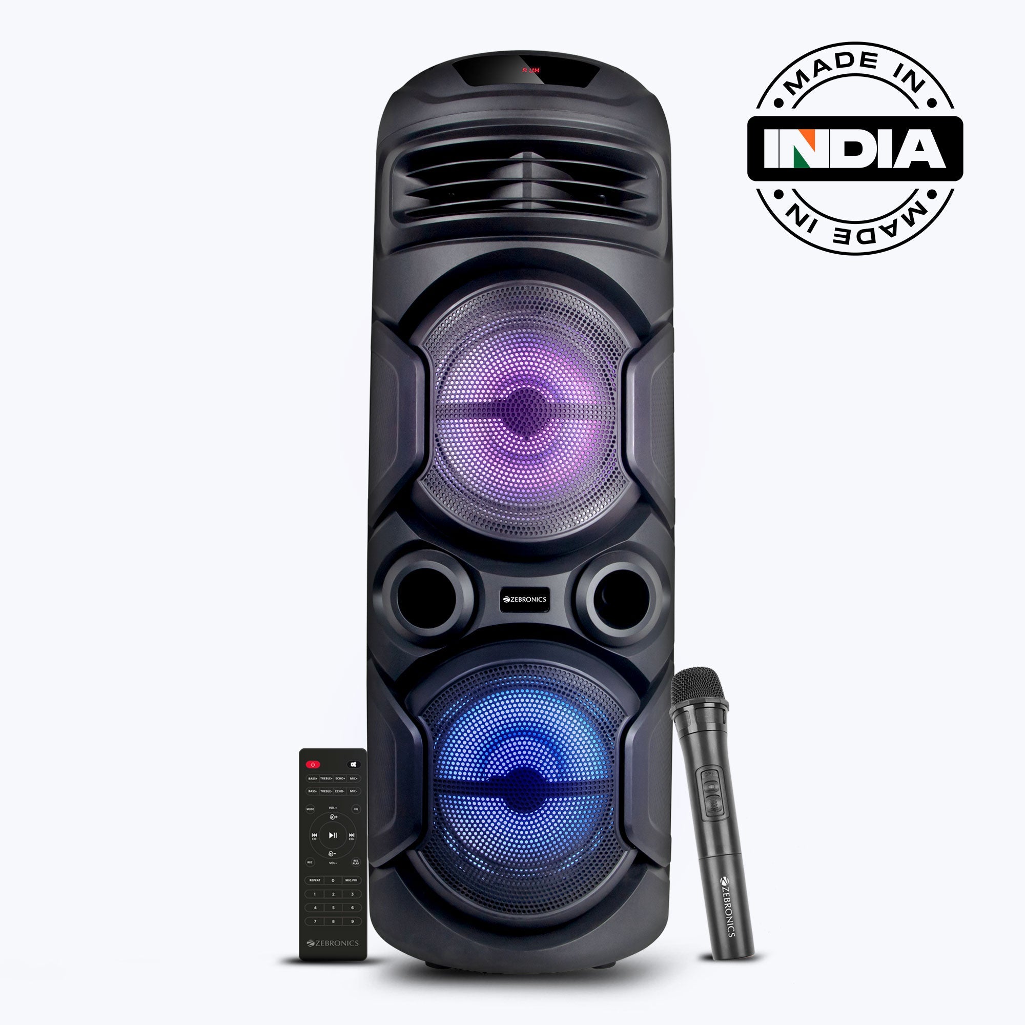 Zebronics Thump 222 Trolley Speaker - 40W, LED, Mic