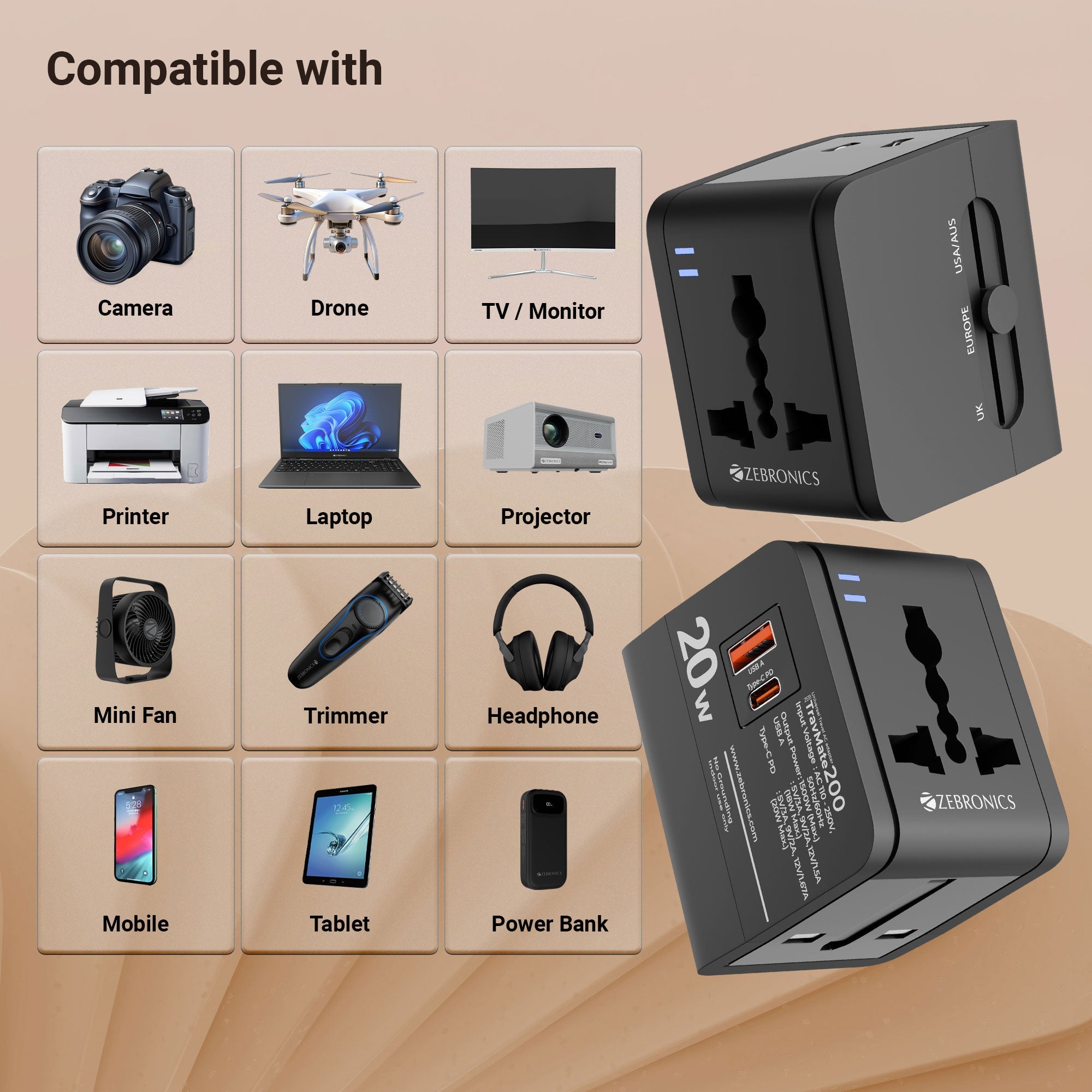 Travmate 200 Universal Travel Adapter