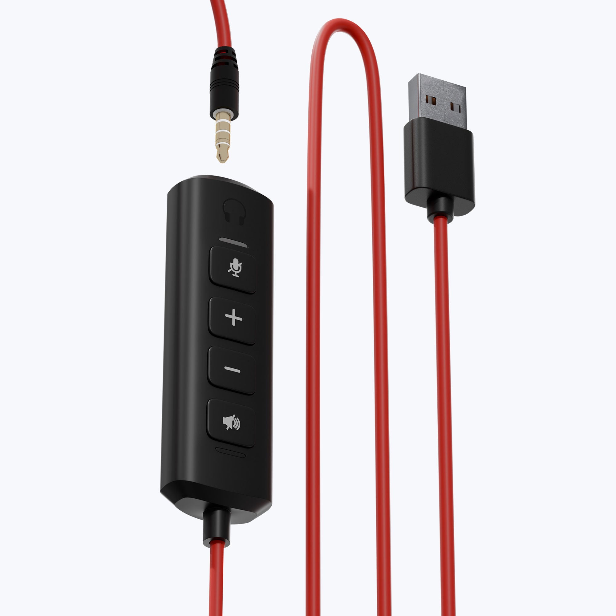 VCX101 Wired Headphone with Mic for Work Calls (3.5mm Jack with Detachable USB Cable)