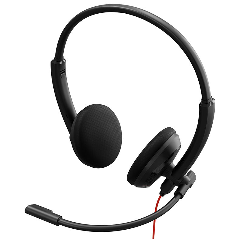 VCX101 Wired Headphone with Mic for Work Calls (3.5mm Jack with Detachable USB Cable)