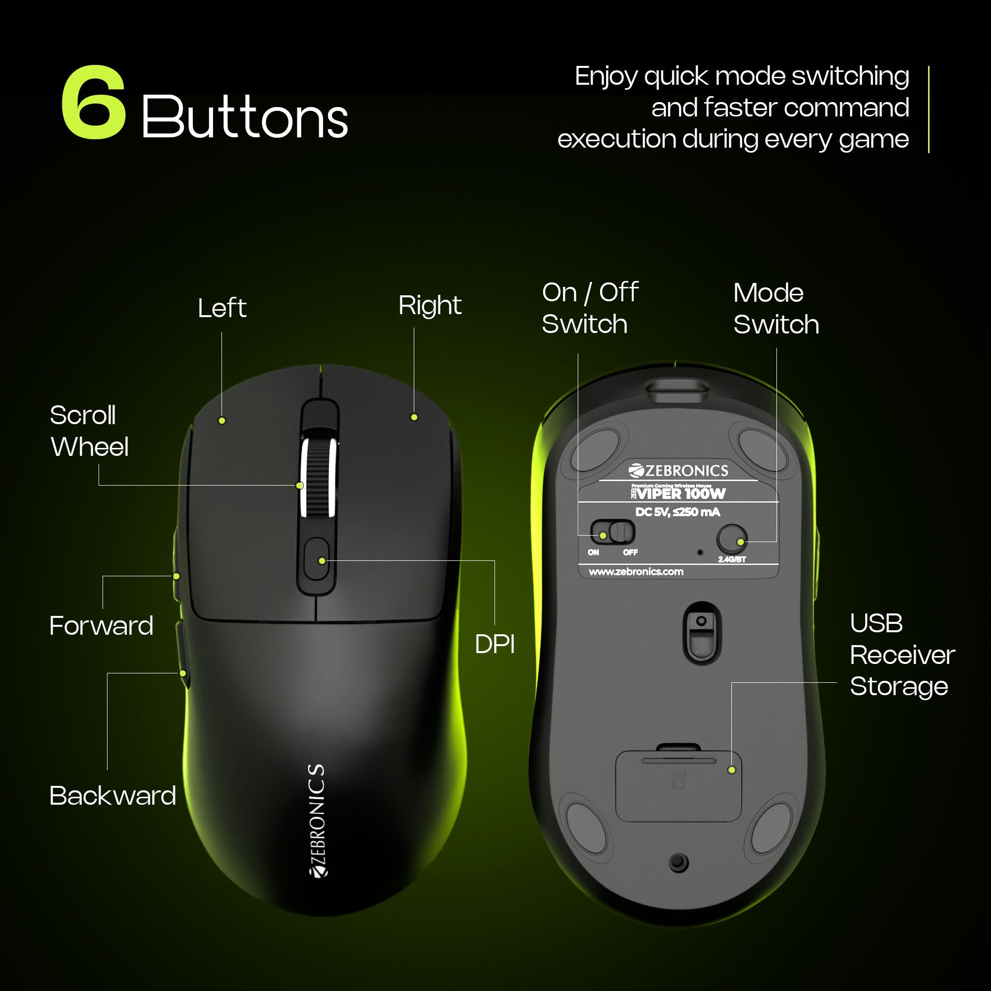 Viper 100W Wireless Mouse