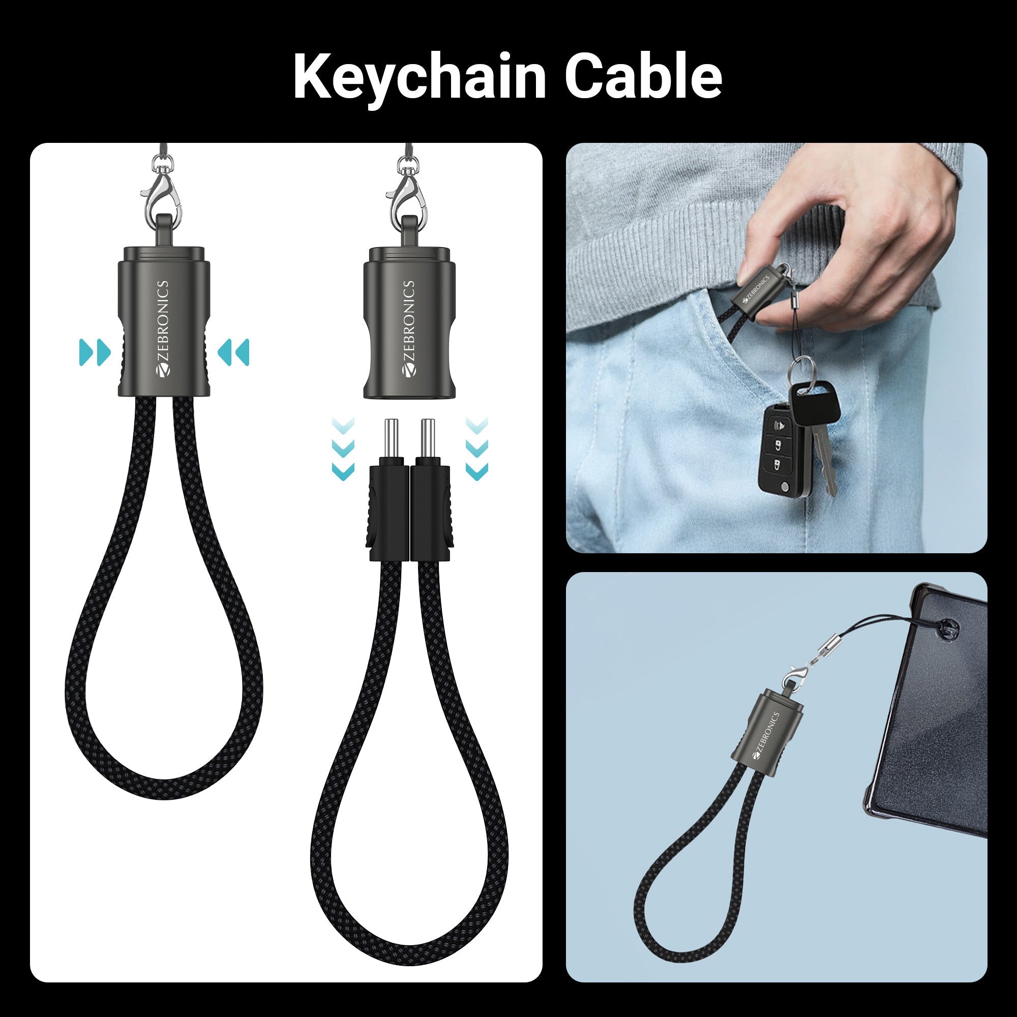 WATTZ 60CC4 Type C to Type C Braided Cable