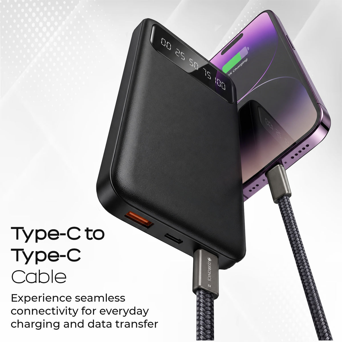 Wattz 65CC2 Type C To Type C Keychain Cable