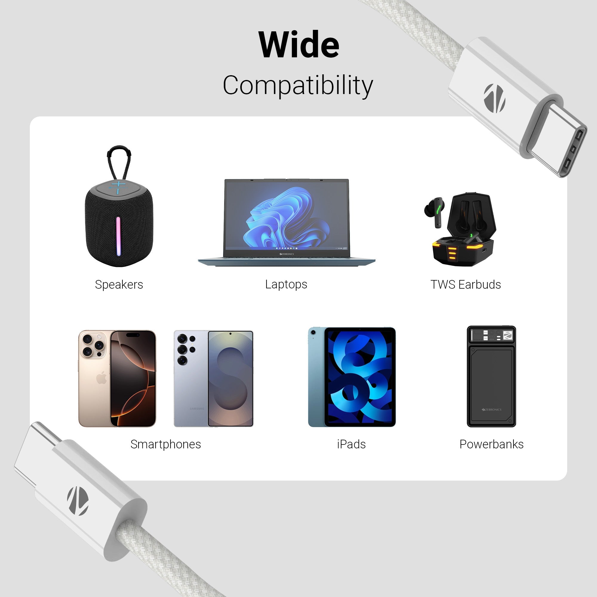 WATTZ 240CC1 Type C to Type C Cable