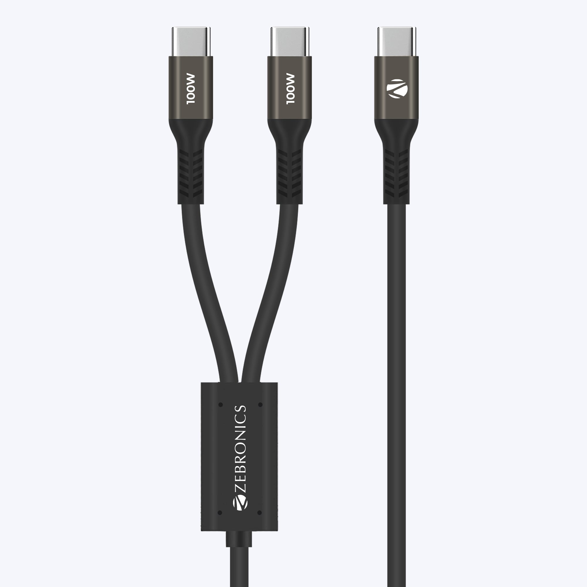 WATTZ 100CC1 (100W) 2 in 1 Type C to C Cable