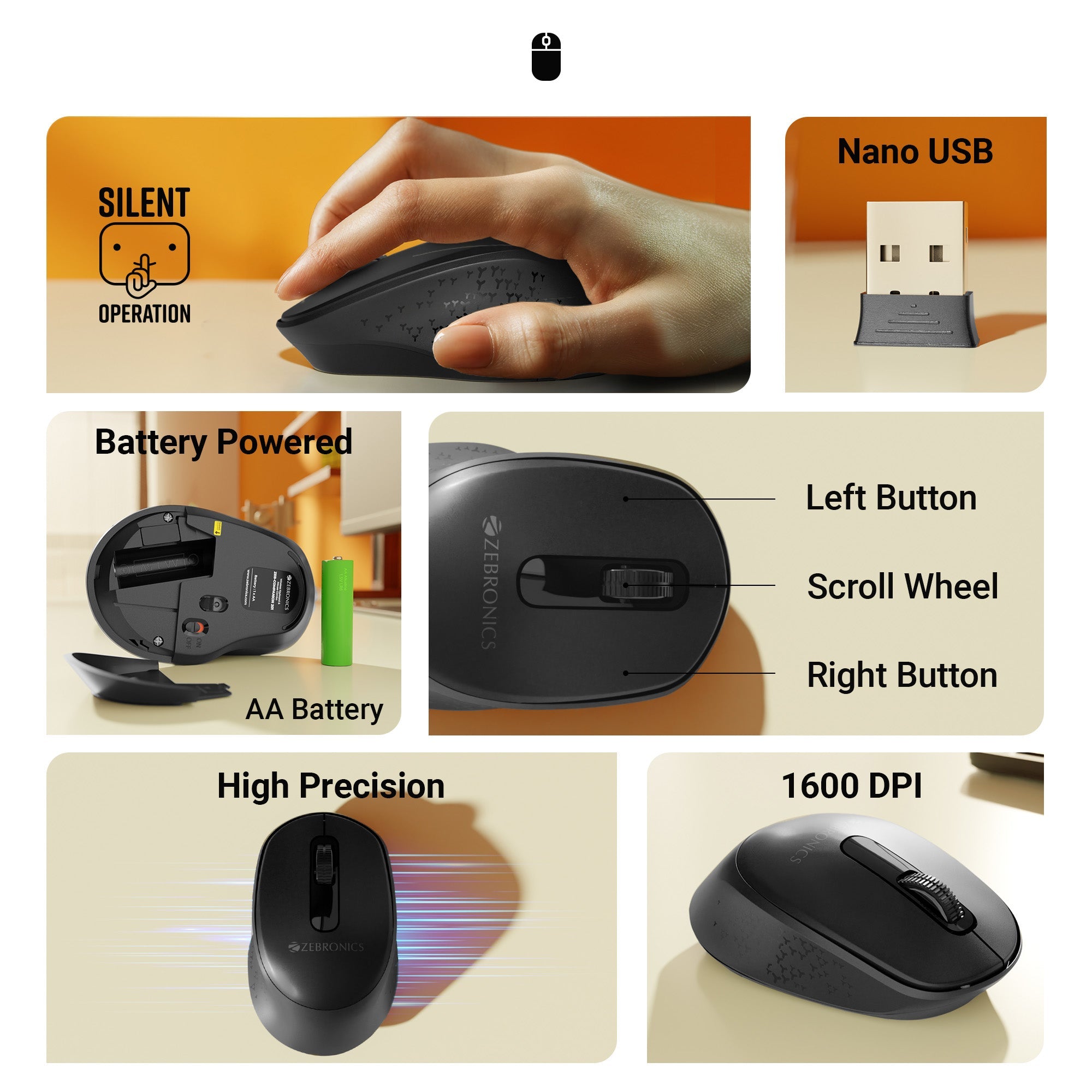 Zeb Companion 101 - Keyboard and Mouse Combo - Zebronics