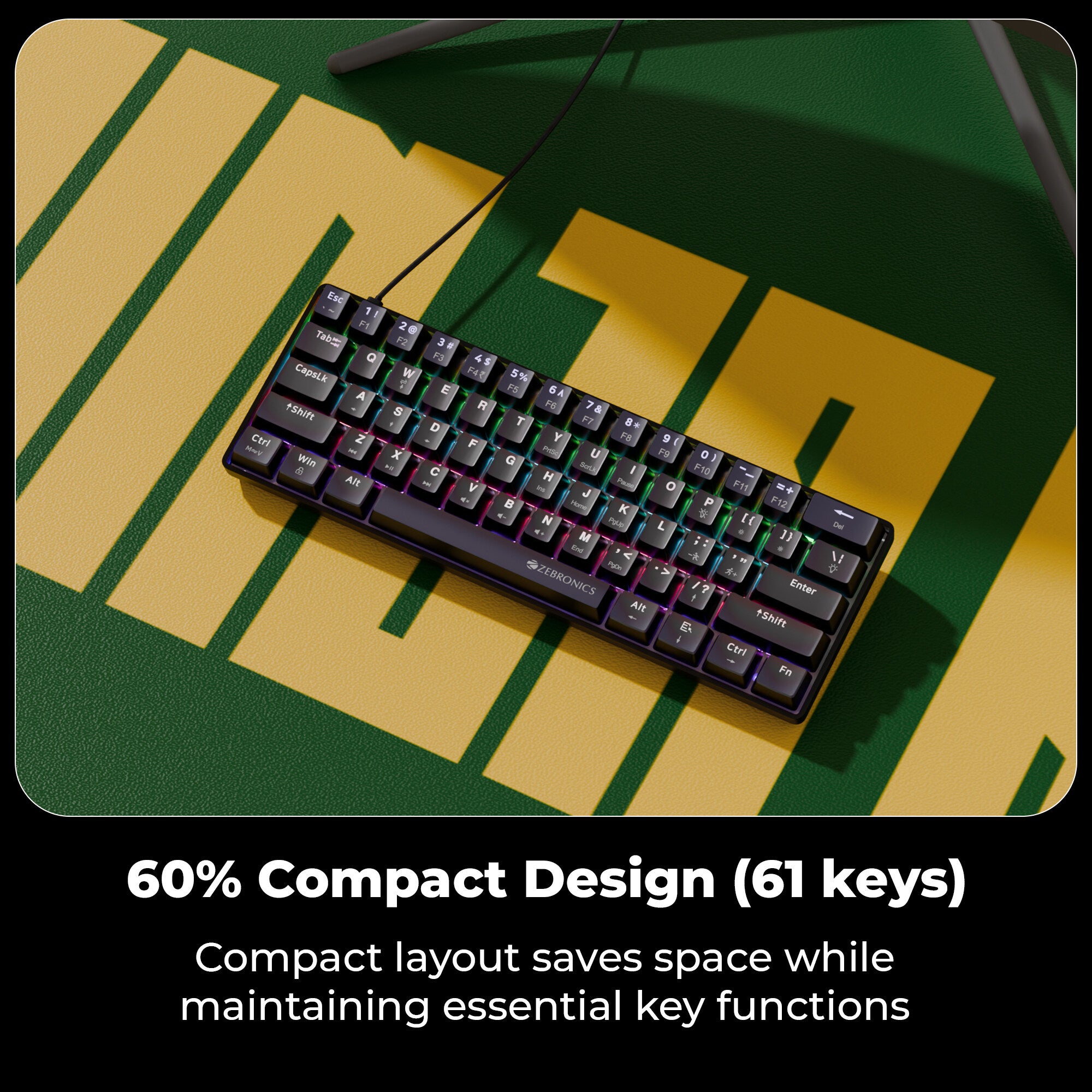 Max Ninja 61 Wired Gaming Keyboard