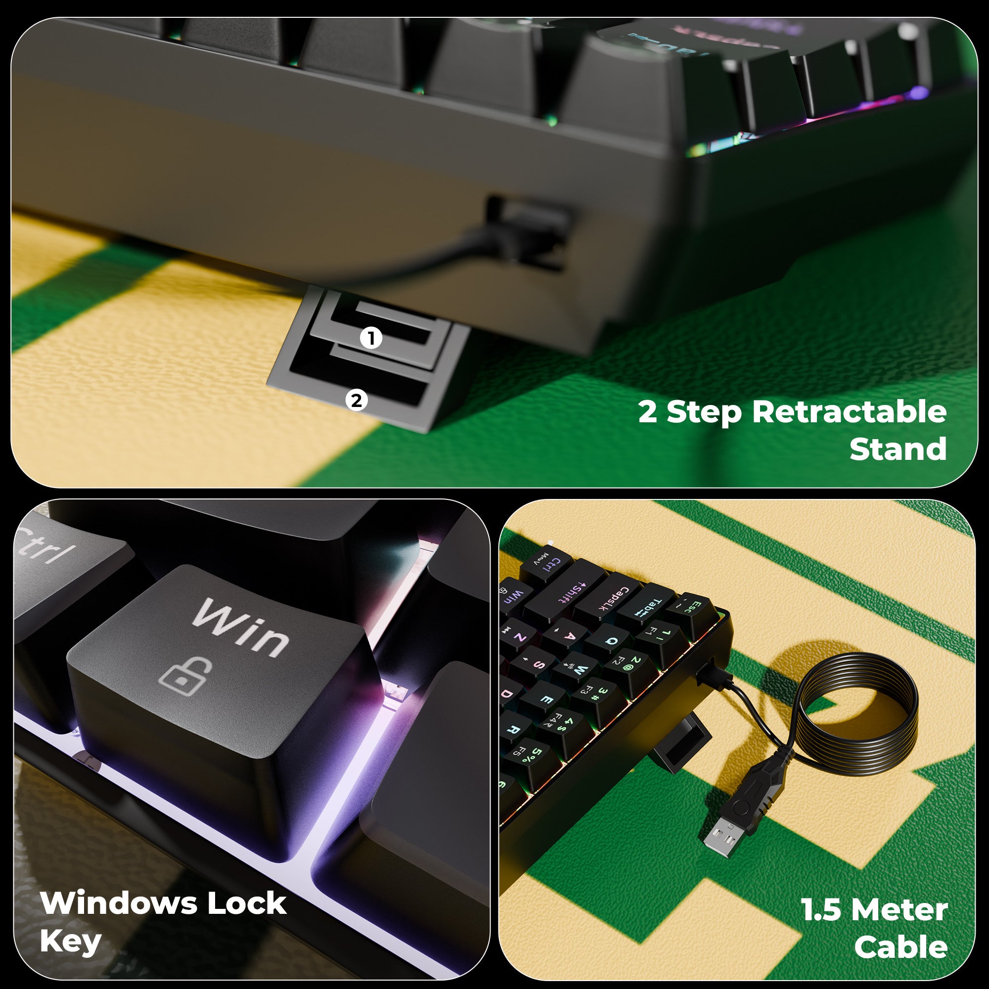 Max Ninja 61 Wired Gaming Keyboard