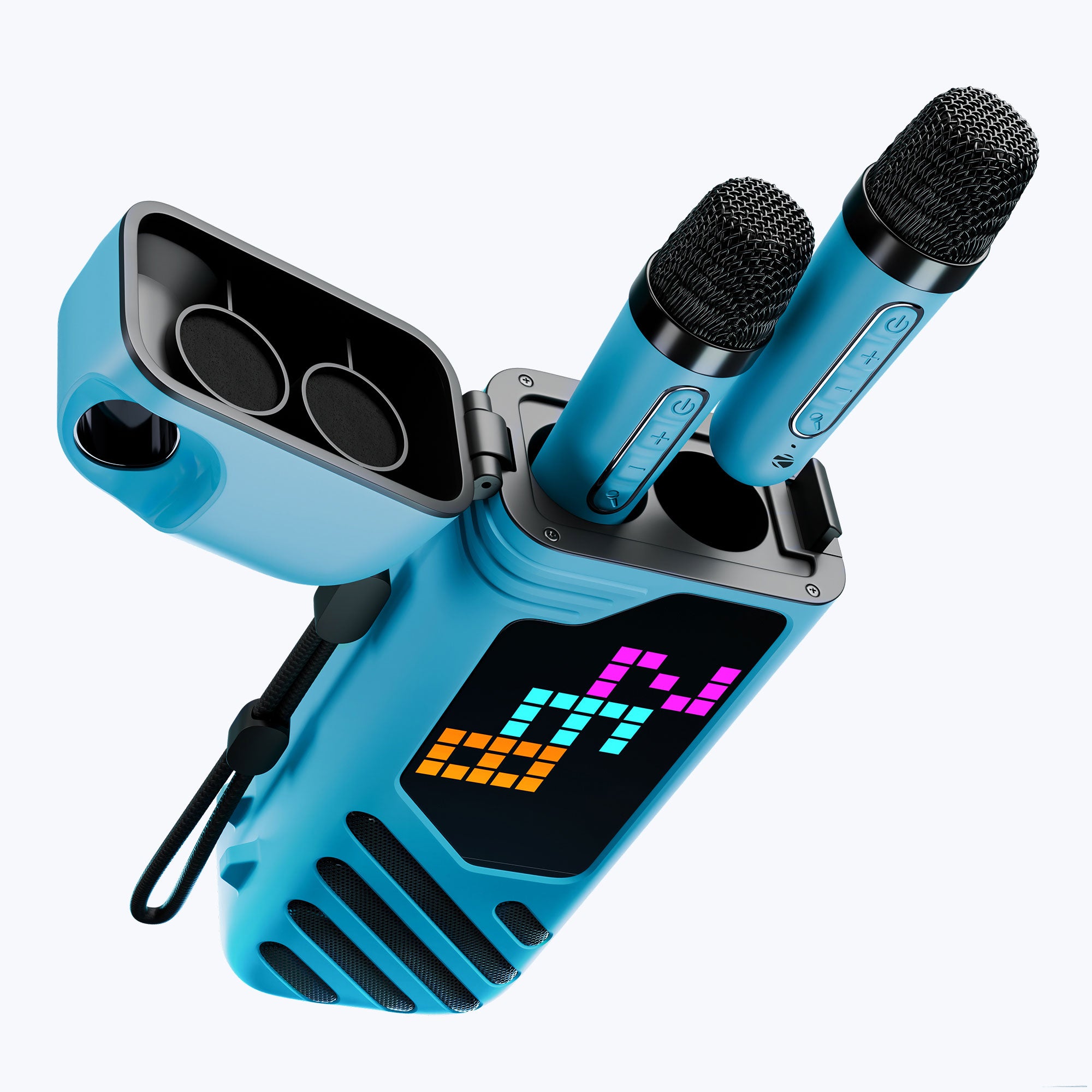 Music Bomb X50 Portable Speaker (20W) with 2 Wireless Mics