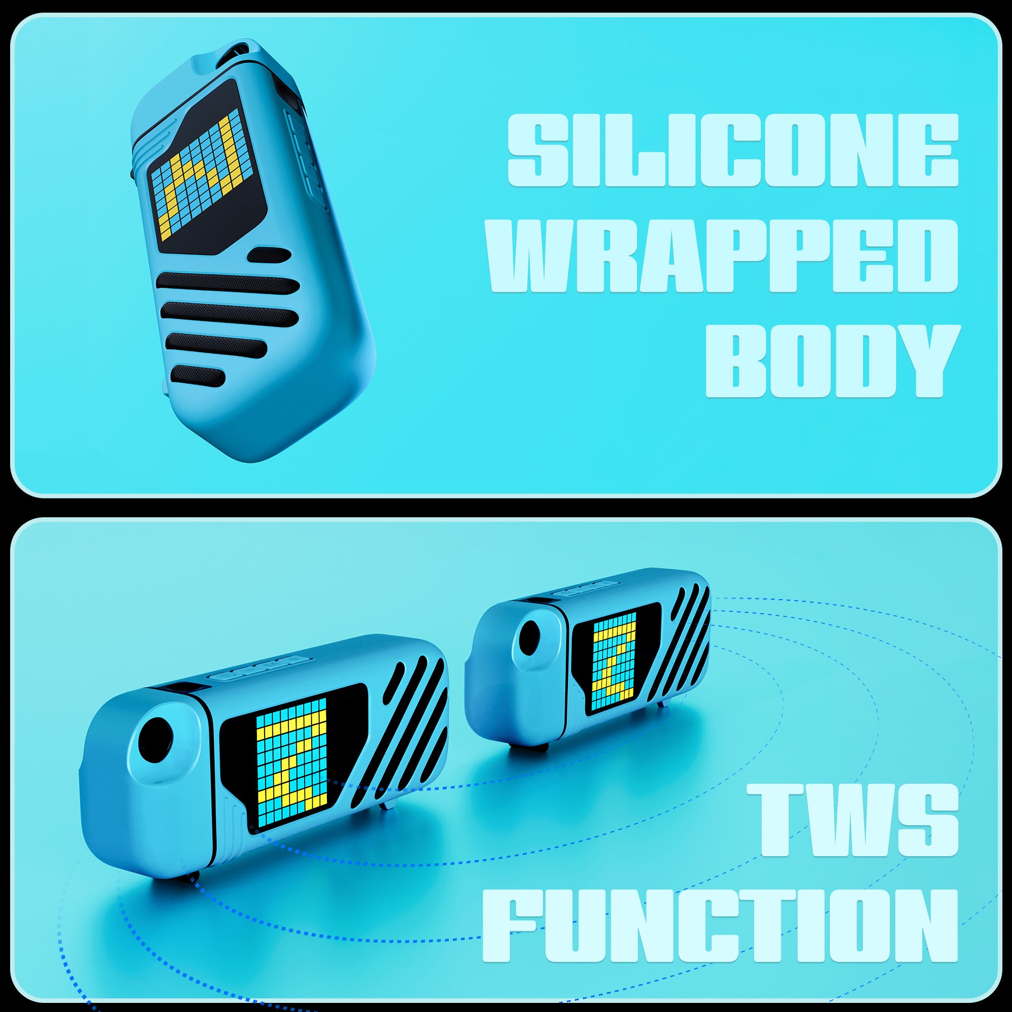 Music Bomb X50 Portable Speaker (20W) with 2 Wireless Mics