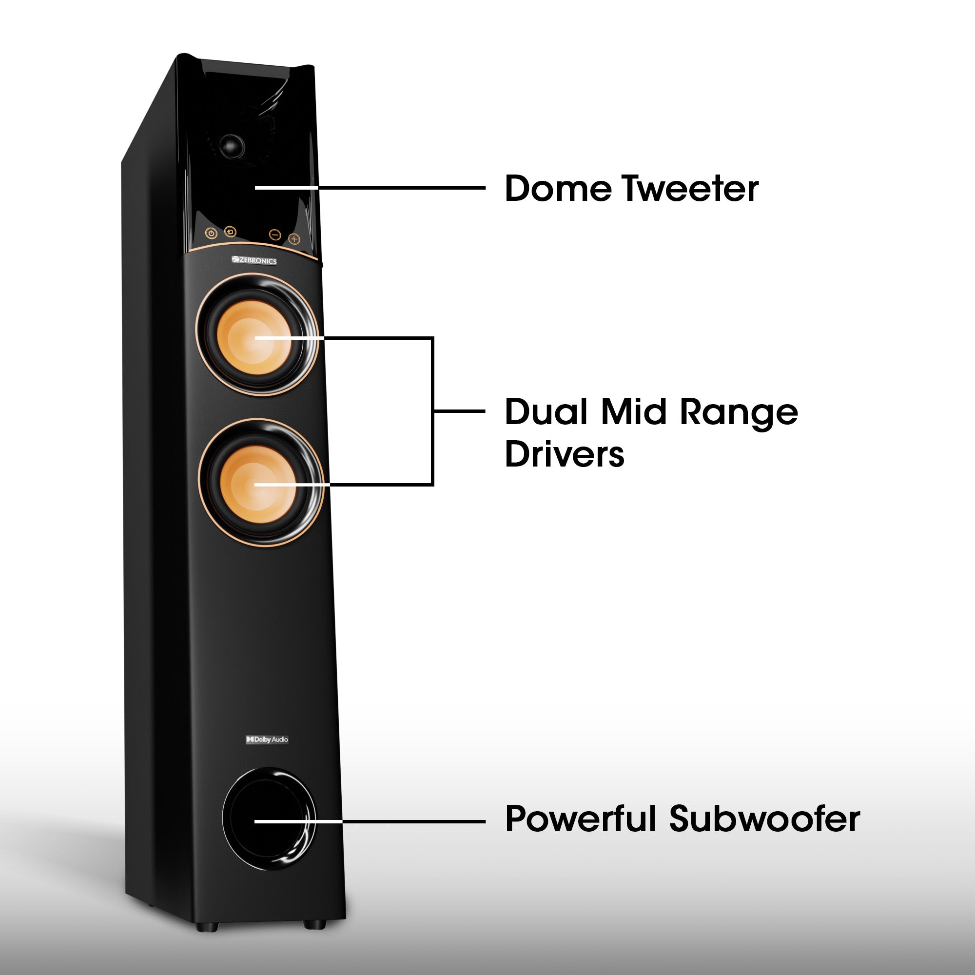 Sleek cheap tower speakers