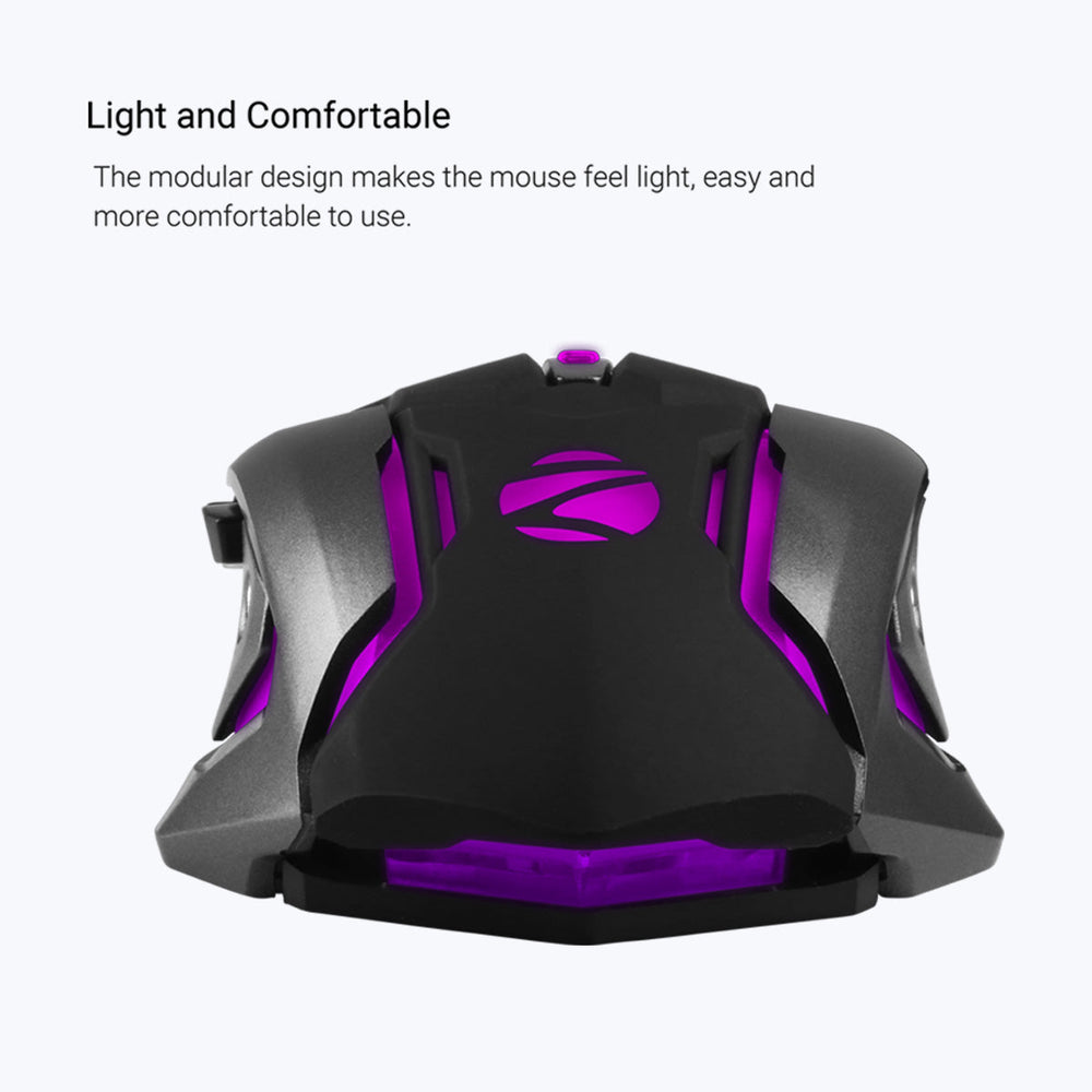 Transformer Computer Mouse Zebronics Transformer-M Wired Gaming Mouse with RGB Lighting